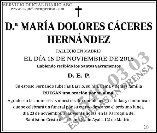 María Dolores Cáceres Hernández